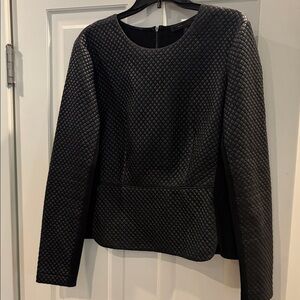 BCBGMaxAzria Quilted Black Leather-Effect top